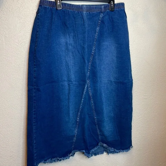 Denim 24 7 Skirts Denim 247 Elastic Waist Skirt Poshmark